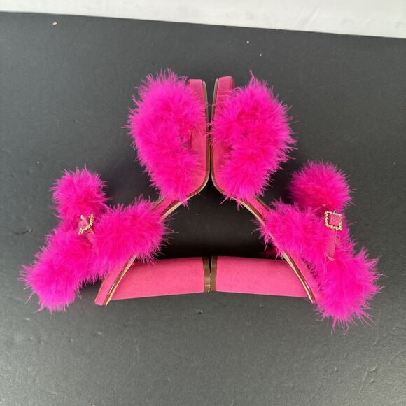 Dream‎ Line Pink Sexy Fuzzy Striptease Cosplay Dancer Heels Women’s Size 7 - Picture 1 of 14